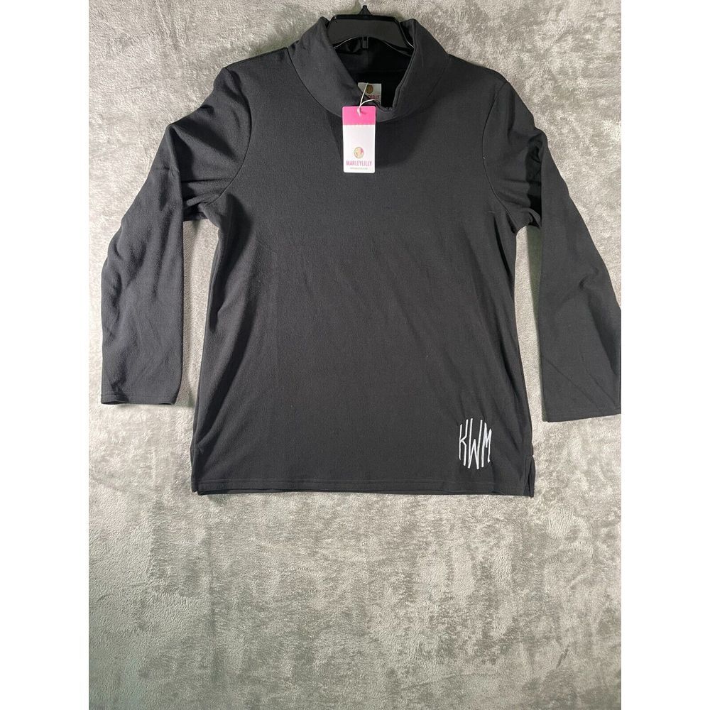 Marley Lilly Black Large Sweater Round Neck Long Sleeve 100% Polyester